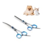 2 pices ciseaux de toilettage chien ciseaux effileur pour chats ciseaux courbs pour pour animaux compagniecise ...