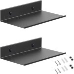 2 pices 20 cm tablette flottante noire tagre de douche murale tagre rectangulaire murale avec trous ...