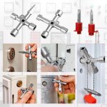2 pièces 4 voies clé universelle clef triangle clés carrées clé en croix universelle pour armoires electriques ... 2 pièces 4 voies clé universelle clef triangle clés carrées clé en croix universelle pour armoires electriques ...