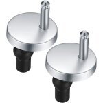 Charni�res abattant wc - aimoonsa - 45 mm - inox & caoutchouc - top - fix universel - lot 2 pi�ces