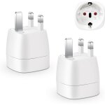 2 pi�ces adaptateur prise anglaise adaptateur de voyage france vers uk adaptateur de prise adaptateur ...