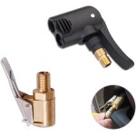 2 pice adaptateur de valve de pneu mandrin pneumatique verrouillable 2 en 1pompe de embout laiton gonflage ...