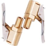 2 pice adaptateur de valve de pneu de voiture 8 mm pompe de embout laiton gonflage valve clip pince ...