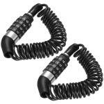 2 pi�ces antivol casque moto v�lo c�ble 150 cm combinaison 4 chiffres
