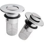 2 pi�ces bonde de lavabo universelle bouchon lavabo salle de bain bouchon baignoire pop - up filtre evier ...