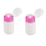 2 pices bouteille distributrice vide en plastique distributeur  pompe pour dissolvant de vernis  ongles ...
