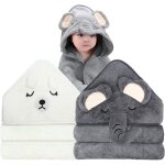 2 pi�ces cape de bain b�b� � capuche 80 x 80cm sortie de bain b�b� super absorbante drap serviette de ...