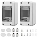 2 pices coffret electrique etanche petit coffret electrique etanche exterieur ip65 3 modules avec 2 ...