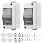 Coffret �lectrique �tanche ext�rieur ip65 2 modules - pack de 2 abs gris 120�54�90 mm