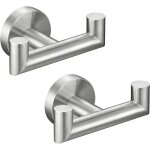 2 pi�ces double crochet mural de salle de bains acier inox sus 304 pour peignoir porte serviette accroche ...