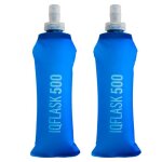 2 pices gourde souple 500ml flasque running en tpu gourde pliable unisexe sans bpa bouteille deau pliable ...