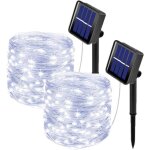 [2 pi�ces] guirlande lumineuse solaire dext�rieur 10m 100 led guirlande lumineuse ext�rieure �tanche ...
