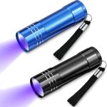 2 pices lampe de poche uv 9 led dtecteur de lumire noire lampe de poche lampe de poche lumire noire ...