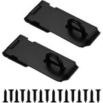 2 pi�ces loquet pour porte verrou de fermoir moraillon avec visfinition noir mat en acier inoxydable ...