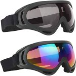 2 pices lunette de ski lunettes danti - bue et coupe - vent pour les hommes protection uv 400 et lentille ...