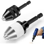 2 pi�ce mandrin perceuse mandrin autoserrant hexagonale 6. 35mm (1 / 4) mandrin pour visseuse capacit� ...