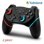 2 pieces manette jeux video sans fil nintendo double vibration turbo gyroscope avec batterie rechargeable ...