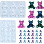 2 pices moule ourson 3d resine epoxy moule pour resine epoxy porte cl moulage de resine de coule pour ...