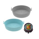 2 pièces moule silicone air fryer 20cm accessoire panier de friteuse à air pour tefal micro - ondes four ... 2 pièces moule silicone air fryer 20cm accessoire panier de friteuse à air pour tefal micro - ondes four ...