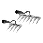 2 pices multifonctionnel dsherbage houe rteau herse jardinage pelouse nivellement desserrer le sol ...
