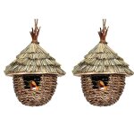 2 pi�ces nid doiseau maison colibri pour lext�rieur suspendu perchoir pochettes pour oiseaux pour d�coration ...