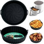 2 pices panier moule pour airfryer friteuse  air chaud plat pot ronde doublure liner pour friteuse ...