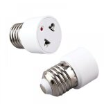 2 pi�ces par paquet adaptateur de douille de lampe prise e27 conversion en prise de courant