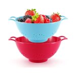 2 pices - petite passoire de cuisine - passoire en plastique avec poigne - sr - passe au lave - vaisselle ...