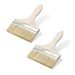 Set 2 pinceaux plats 133 mm ? peinture lasure vernis pour bois murs et m�tal