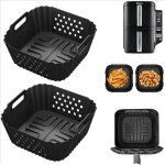 2 pices plat air fryer pour ninja double stack xl 76l friteuse sans huile sl300eusans bpa moule air ...