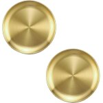 2 pi�ces plateau de service ronds en acier inoxydable plat de barbecue pour cuisine salle � manger camping ...