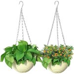 2pcs pot de fleurs suspendu en plastique pp - durable design lgant pour intrieur et extrieur - idal ...