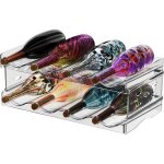 2 pi�ces range bouteille frigo empilable porte support rangement bouteille vin eau vertical plastique ...