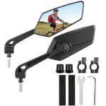 2 pi�ces retroviseur velo electrique - compatibles guidon 20 - 24mm - hd miroirs de v�lo r�glable � 360� ...