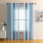 2 pièce rideau salon voilage blanc et bleu 140x175cm fils teints rayé à oeillet en polyester rideau semi ... 2 pièce rideau salon voilage blanc et bleu 140x175cm fils teints rayé à oeillet en polyester rideau semi ...