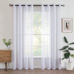 2 pice rideau voilage 140x225 cm  oeillet semi - transparent en effet lin dcorations dintrieur de ...