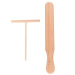 2 pi�ces s�ries ustensiles de cuisine � cr�pes spatules de cr�pe en bois et ensemble d�pandeur - tortilla ...