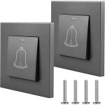2 pièces sonnette interrupteur de sonnette de porte bouton de sonnette bouton poussoir sonnette murale ... 2 pièces sonnette interrupteur de sonnette de porte bouton de sonnette bouton poussoir sonnette murale ...