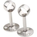 2 pices support de tringle  rideau acier inoxydable heavy duty placard tige fin appuie avec vis (22mm) ...