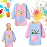 2 pices tablier enfant peinture blouse dart impermabletablier peinture enfant pour lcole le dessin ...
