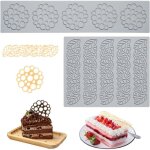 2 pièce tapis de dentelle en silicone de feuilles ronde et en forme de feuille moule en dentelle fondante ... 2 pièce tapis de dentelle en silicone de feuilles ronde et en forme de feuille moule en dentelle fondante ...