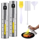2 pièces vaporisateur huile dolive 100ml spray de cuisson en acier inoxycable avec 1 brosse 1 entonnoir ... 2 pièces vaporisateur huile dolive 100ml spray de cuisson en acier inoxycable avec 1 brosse 1 entonnoir ...