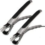 2 pinces de cuisine en acier inoxydable pour casseroles antid�rapantes pinces de cuisine pour friteuse ...