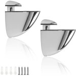 2 pinces en verre à fixation murale réglables avec 4 vis verre de 2 - 33 mm dépaisseur pour étagères ... 2 pinces en verre à fixation murale réglables avec 4 vis verre de 2 - 33 mm dépaisseur pour étagères ...