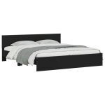 2 places - cadre de lit et sommier � lattes double - vidaxl - contreplaqu� - contemporain - sans matelas ...