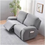 2 places housse de fauteuil relax extensible couverture de chaise canap relax avec pochegris clair multicolore ...
