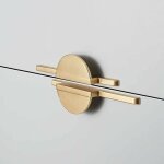 2 poign�es de meuble cuisine dor�es entraxe 64 mm pour portes et tiroirs de cuisine.