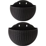 2 pots de fleurs suspendus avec trou de drainage et crochets paniers suspendus de jardin adaptés pour ... 2 pots de fleurs suspendus avec trou de drainage et crochets paniers suspendus de jardin adaptés pour ...