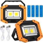 2 projecteur de chantier ledusb rechargeable lampe de travail 30w 2000lm - luminaire extrieur avec 4 ...