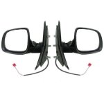 2 r�troviseurs gauche + droit �lectrique chauff� pour vw transporter t5 2010 - 2016 coque noire